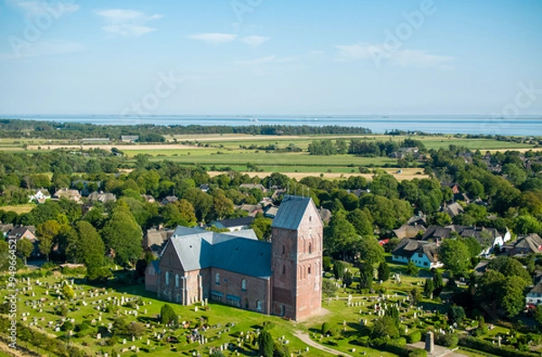 Obraz St. Johannis Church in Nieblum on the island of Föhr