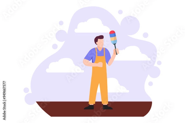 Obraz Labour Day Flat Design Illustration