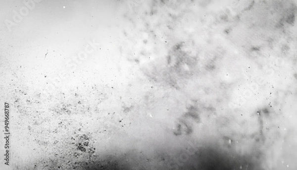 Fototapeta Light black and white grunge background. Abstract texture of dust