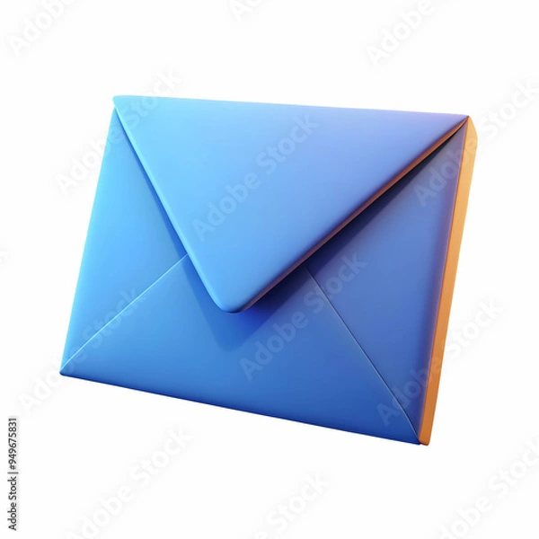 Fototapeta 3d envelope on white background