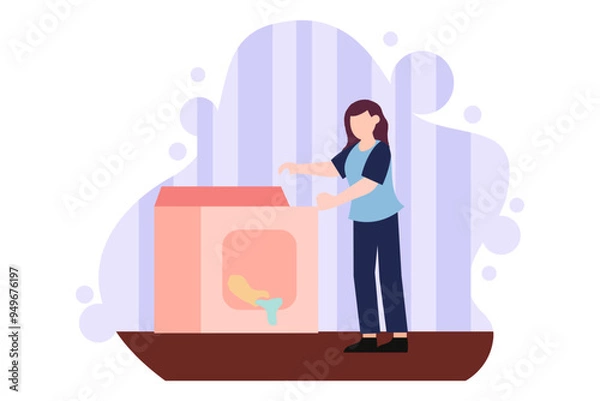 Obraz Labour Day Flat Design Illustration