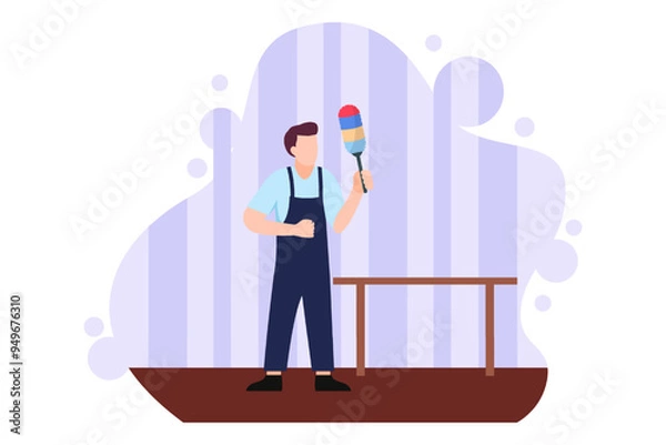 Obraz Labour Day Flat Design Illustration