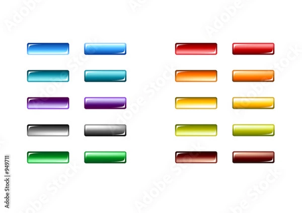 Obraz web buttons - 3d - bright