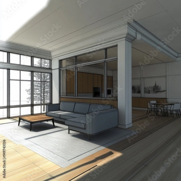 Fototapeta sketchup modeling