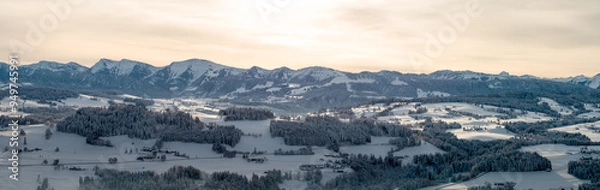 Obraz Landscape in winter in the german alps in allgäu