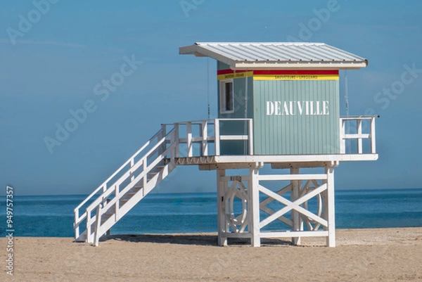 Obraz Poste de secours sur la plage de Deauville
