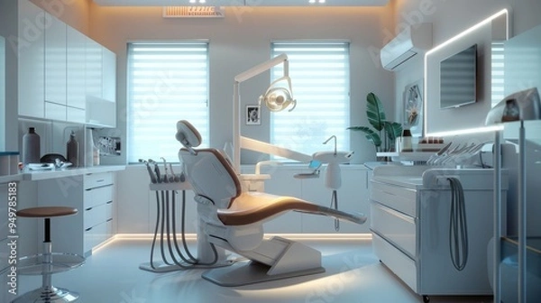 Obraz modern dental clinic interior, generative ai