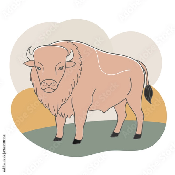 Fototapeta Bison design and vector art.