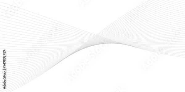 Fototapeta White background wave lines abstract design vector format 3d waves background for desktop
