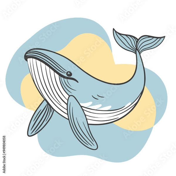 Obraz Blue Whale design and vector art.