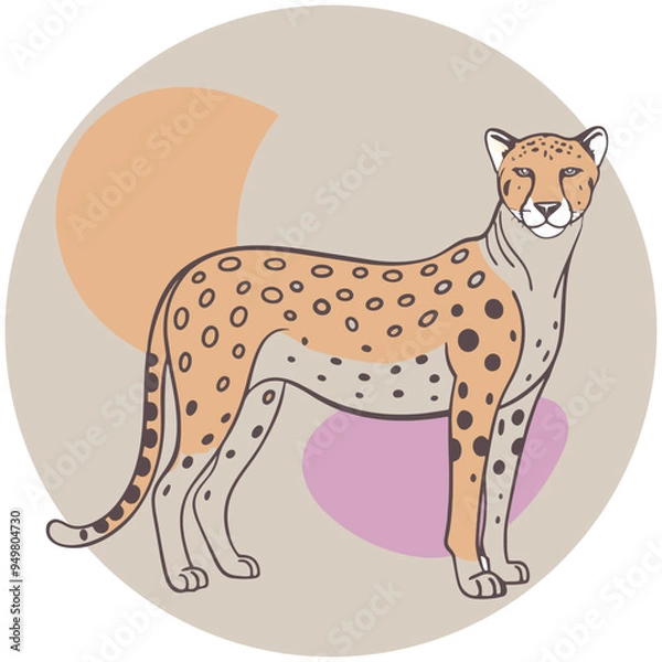 Obraz Cheetah design and vector art.