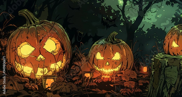 Obraz vector illustration for halloween background