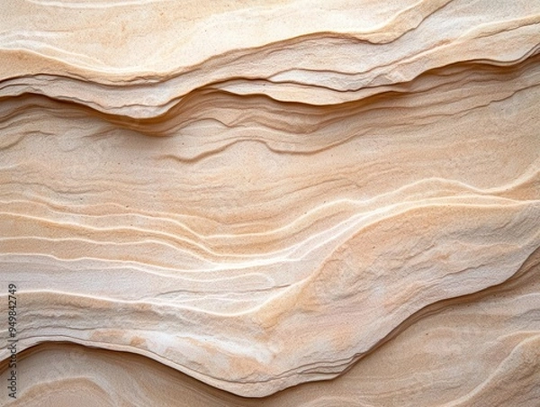 Fototapeta Smooth sandstone texture with natural tones, macro shot, desert materials