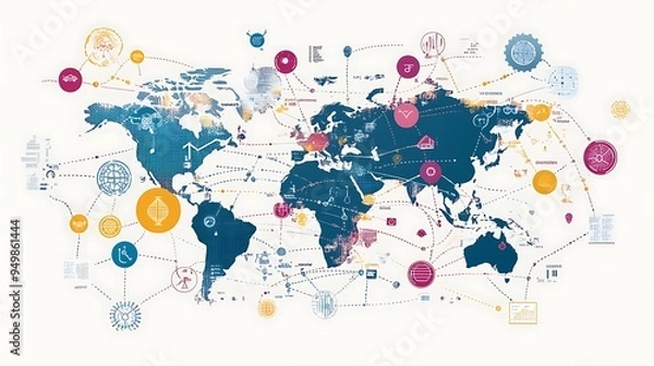 Fototapeta Illustrated Infographic of Monkeypox Transmission Routes with Icons for Clear Understanding