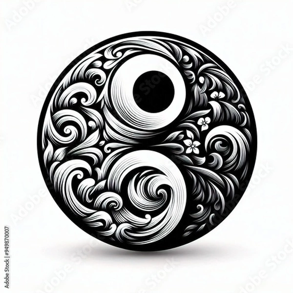 Obraz black and white background