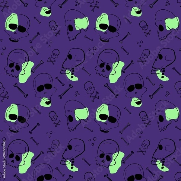 Fototapeta  spider doodle pattern for halloween concept
