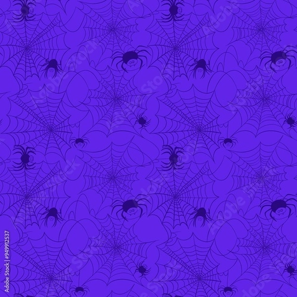 Fototapeta  spider doodle pattern based on halloween concept