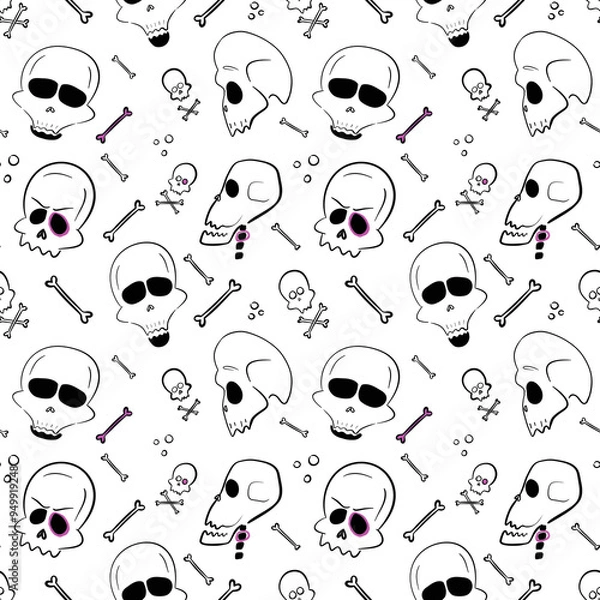 Fototapeta  spider doodle pattern for halloween concept
