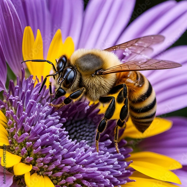 Fototapeta bee on a flower