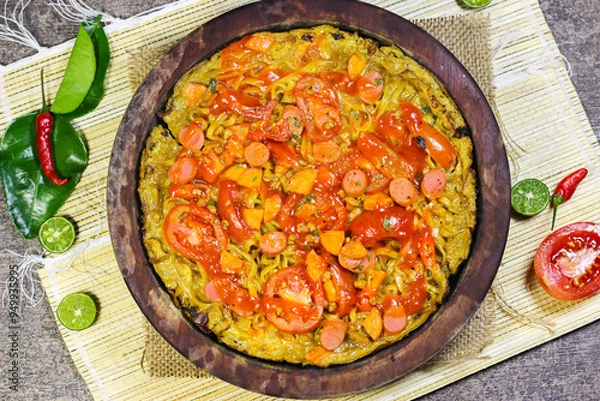 Obraz Delicious Homemade Style Pizza Noodles