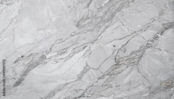 Fototapeta Sleek gray limestone texture with polished white light finish. Concrete surface. Marble slab effect.