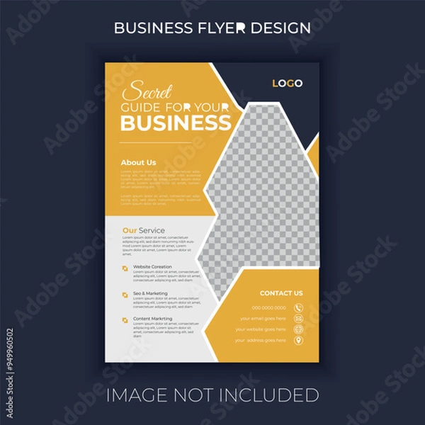 Obraz A4 flyer templates with colorful design company proposals, ads, promotion, and publication for corporate business flyers, brochures, annual reports, posters, and flyers.