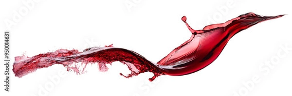 Fototapeta A wave of red wine with splash.. A color experience of red.