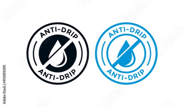 Obraz Anti drip logo badge template. Suitable for information