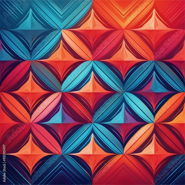 Obraz Abstract Geometric Patterns- Create vibrant, eye-catching patterns with geometric shapes
