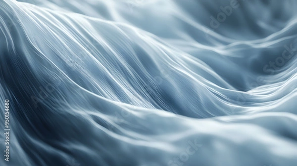 Fototapeta Captivating Fluid Waves in Shimmering Aqua Tones