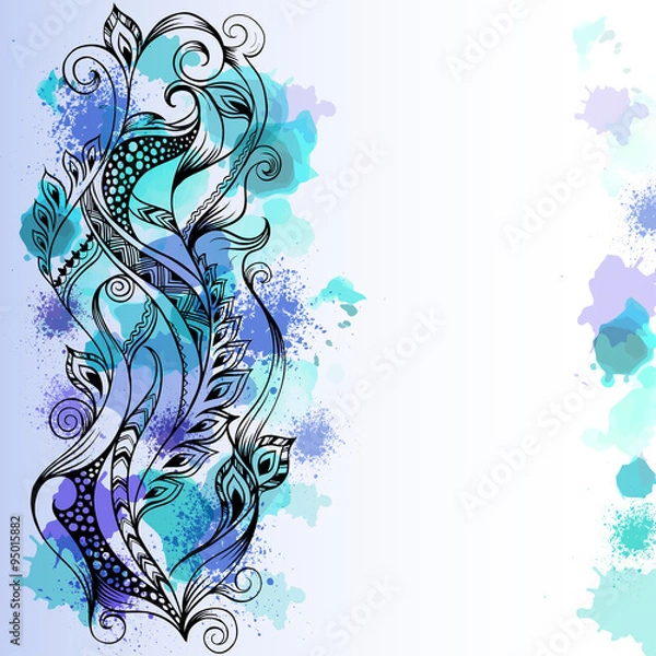 Obraz Hand drawn outline abstract background