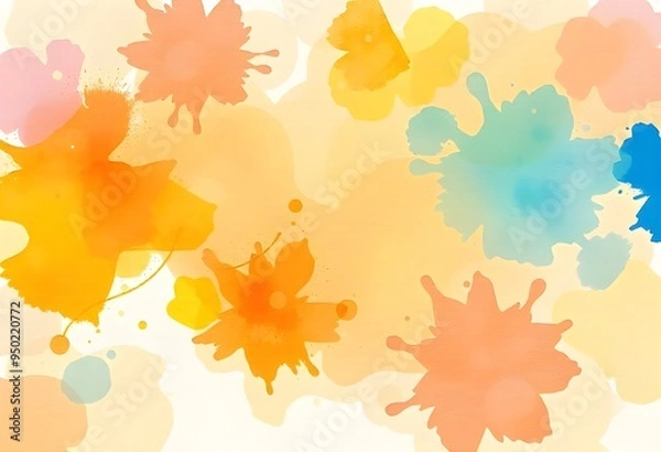 Fototapeta Abstract watercolor background with splashes.