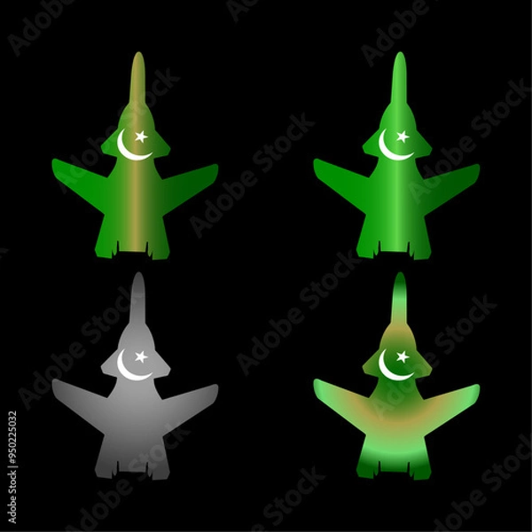 Fototapeta jet fighter, F 16, collection of vector illustration military fighter jet, social media post, vector file,