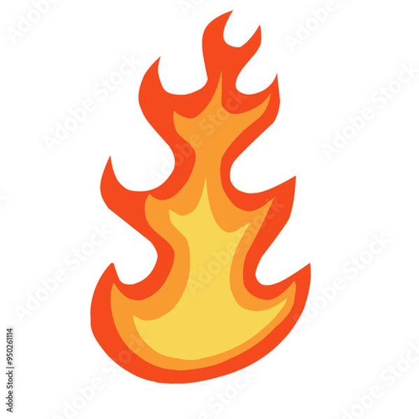 Obraz Burning Fire Vector Illustration