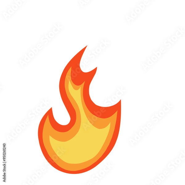 Obraz Burning Fire Vector Illustration