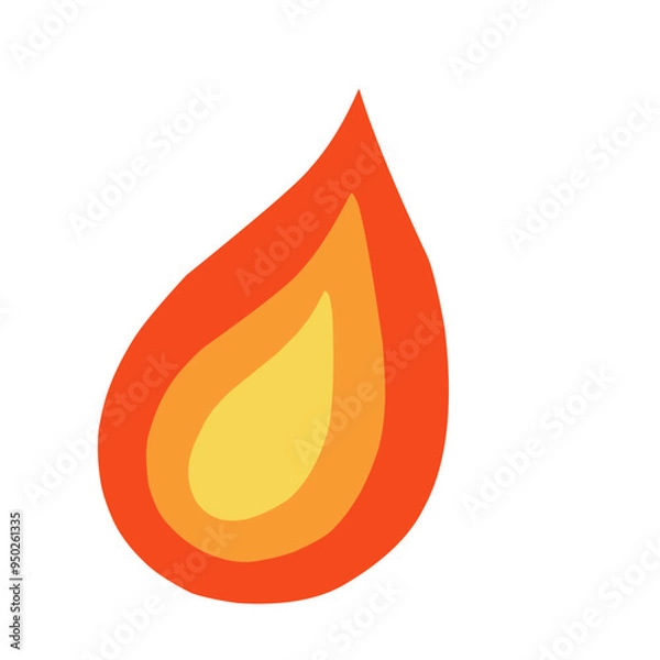 Obraz Burning Fire Vector Illustration