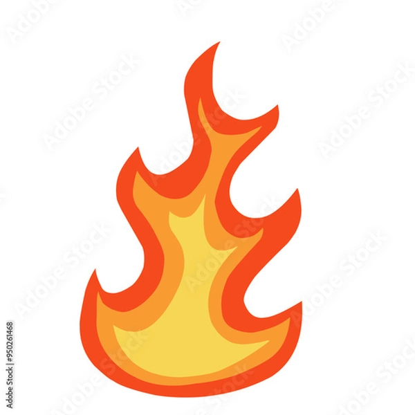 Obraz Burning Fire Vector Illustration