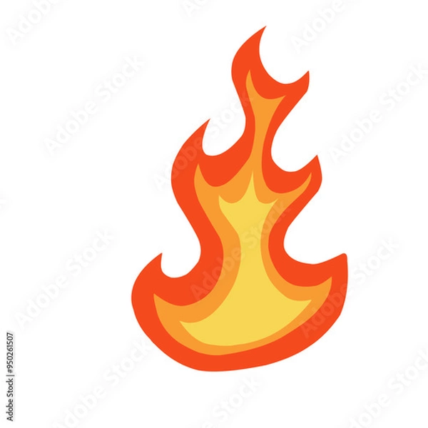 Fototapeta Burning Fire Vector Illustration