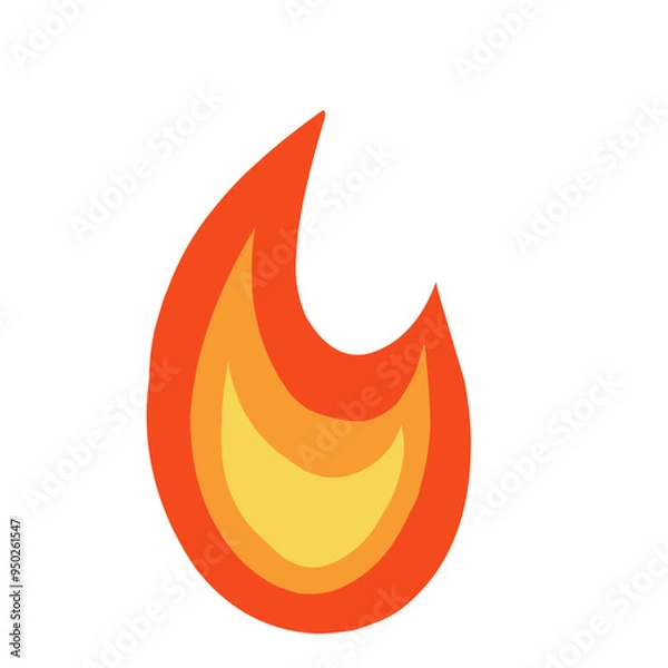Obraz Burning Fire Vector Illustration