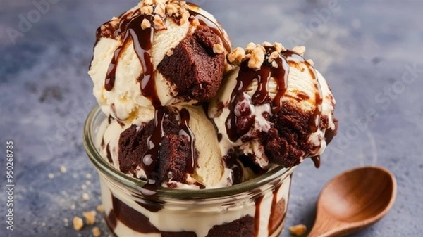 Obraz Brownie Ice Cream