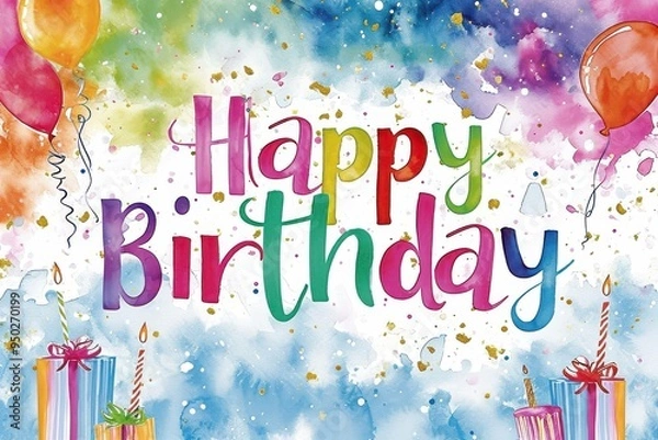 Obraz Background for birthday card creation