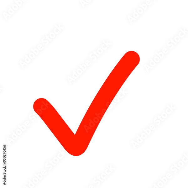 Obraz Vector Red Check Mark