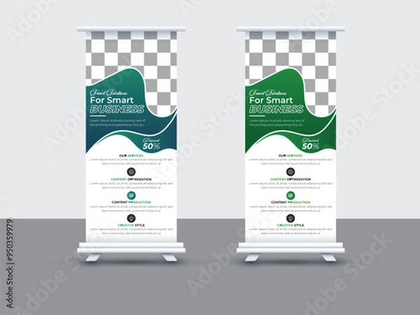 Obraz Creative corporate business marketing x stand roll up pull up signage retractable banner design,