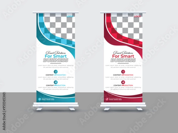 Obraz Creative corporate business marketing Roll up banner  template design