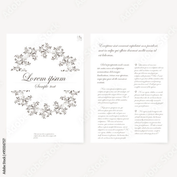 Obraz Vector template for folder, business card and invitation 