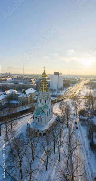Obraz Leipzig in winter from the air