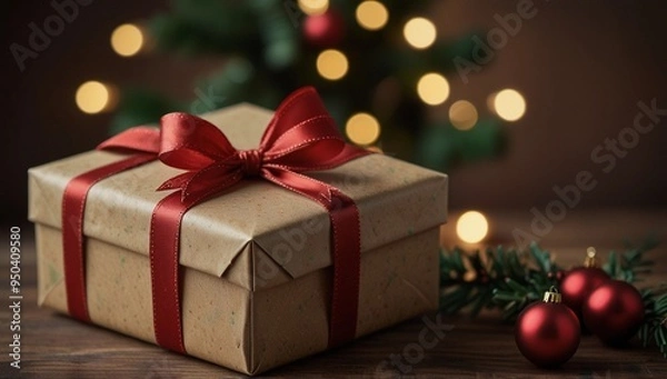 Fototapeta christmas tree with gifts