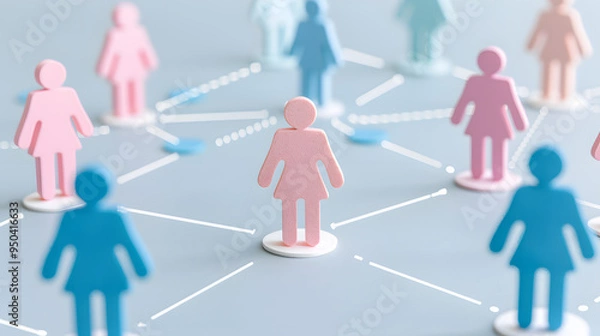 Fototapeta People network connection
