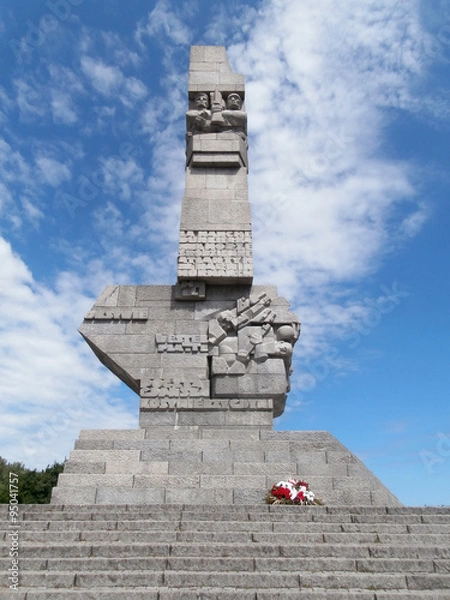 Obraz War monument in Westerplatte, Gdańsk