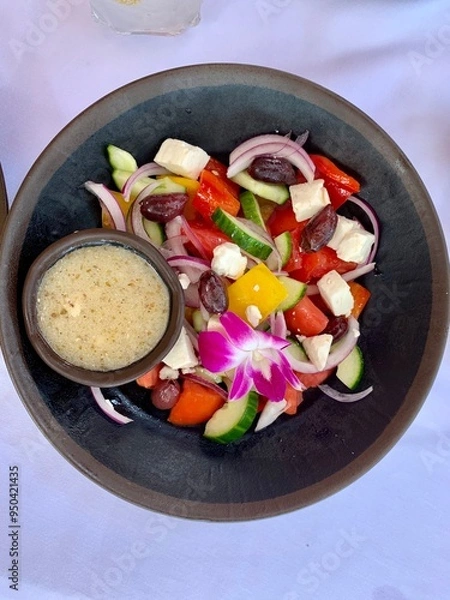 Fototapeta salad with vegetables